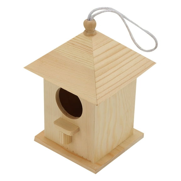 Creative Beige Bird Cage for Small Birds Comfortable Living Place with Plastic Material 7.5 Inch