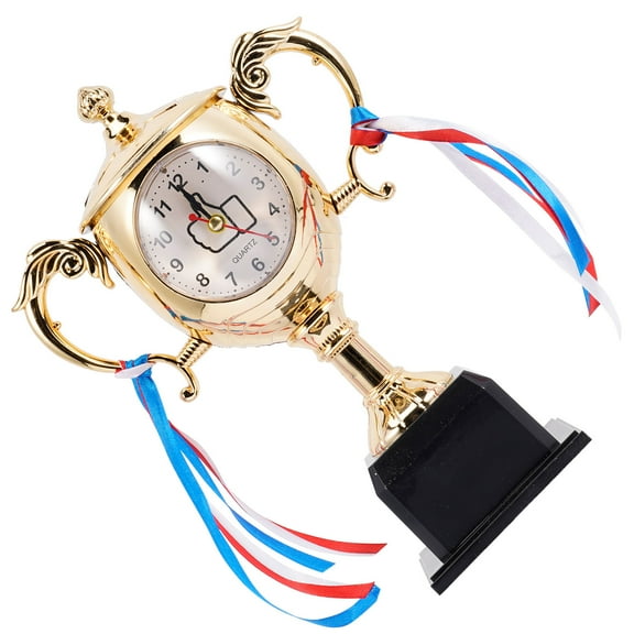 MLINS Trophy Shaped Alarm Clock for Decoration Assorted Color ABS Material Perfect for Graduation Gift 4.5 x 4.5 x 7.5 inches