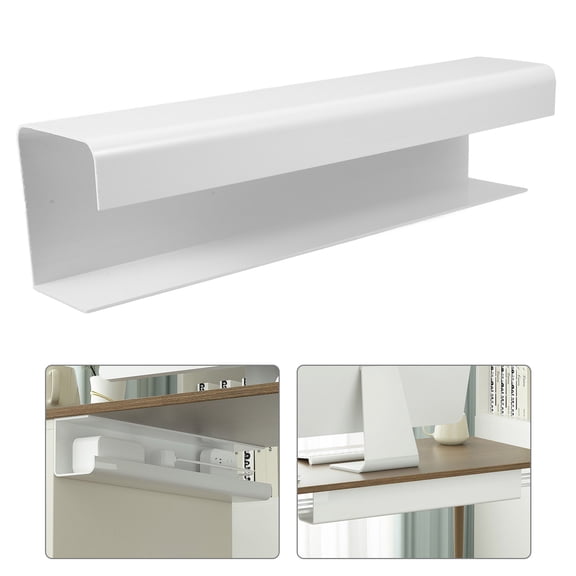 OHOIOLLA Cord Organizer Under Desk Wire Tidy White Plastic Cable Management Set for Office Back to School