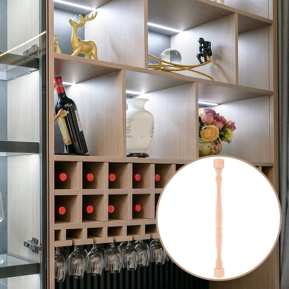 MLINS Unique Wooden Spindle for Interior Stairs Cabinets Fences Furniture Post 1 Set Decorative Wood Balusters Carving Post