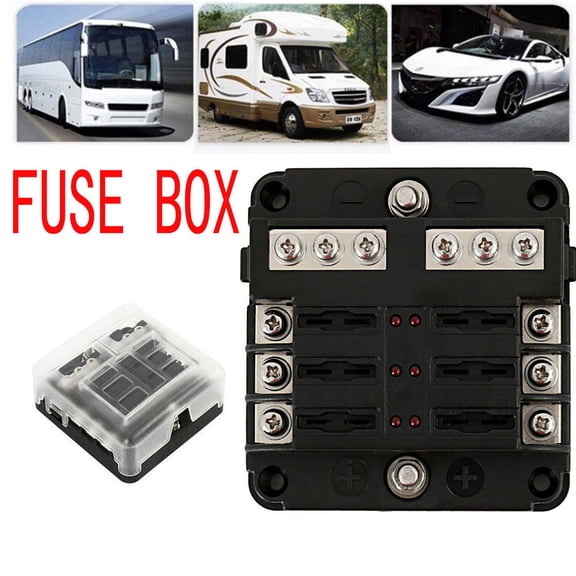 DINHEAROM Fuse Box Black 1Pcs 3.5X3.3In