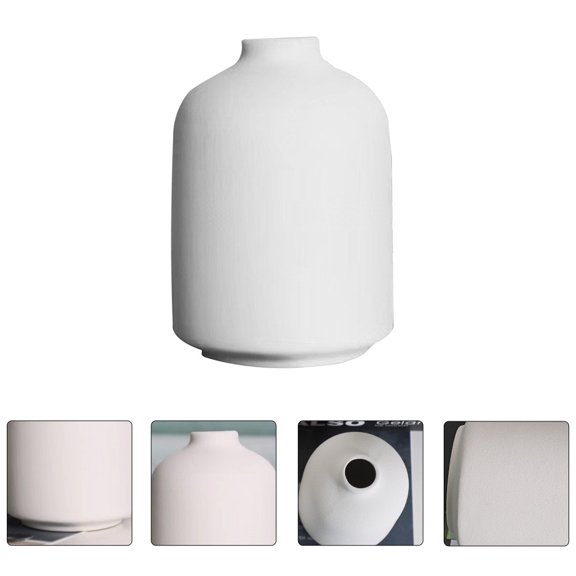 MLINS Vases for Decor Ceramic Vase Indoor Decor 10x7cm White