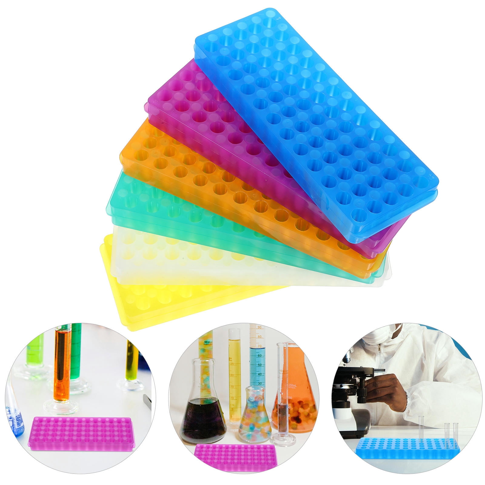 MLINS Versatile ABS Test Tube Holder Rack for Storage Use with Assorted ...