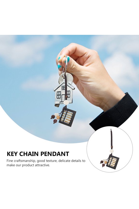 Carved Small Abacus Pendant Black for present Giving 1Pcs