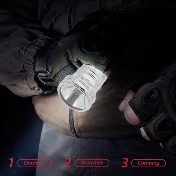 MLINS Vintage Metal Flashlight with Reliable Iron Build for Home Use Silver Classic Design 80s Style