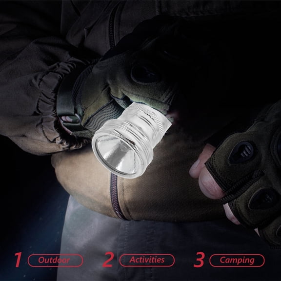 MLINS Vintage Metal Flashlight with Reliable Iron Build for Home Use Silver Classic Design 80s Style