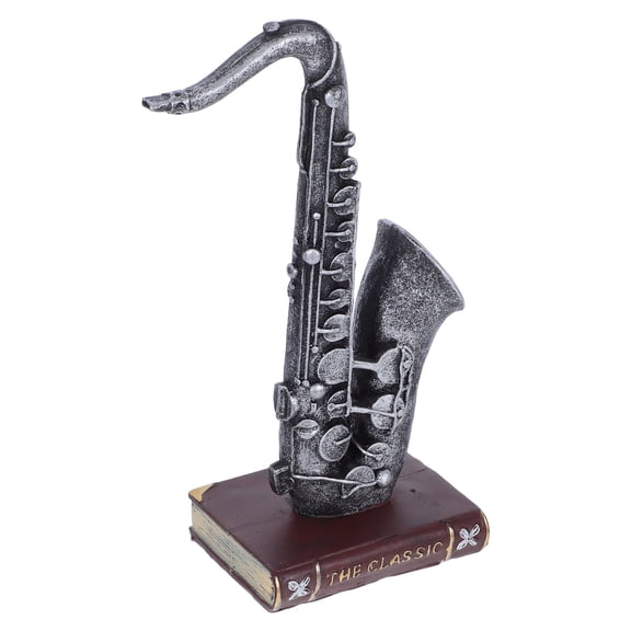 MLINS Vintage Saxophone Model Home Decoration 29*19cm Silver