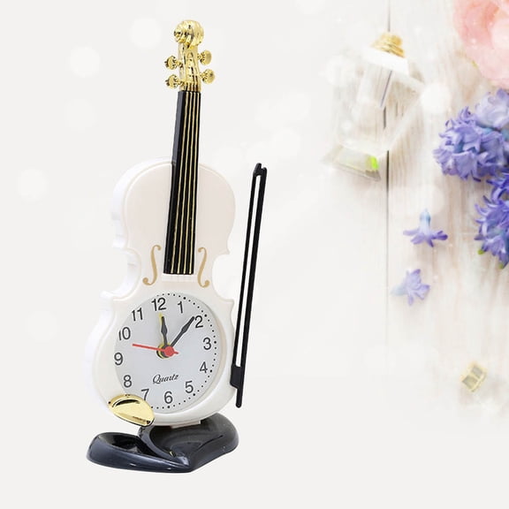 MLINS Violin Alarm Clock Stylish Musical Decoration
