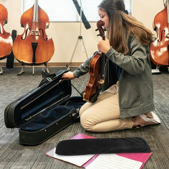DINHEAROM Beige Soft Fabric Violin Case 1Set 23.6X8.7X0.2In For Musicians