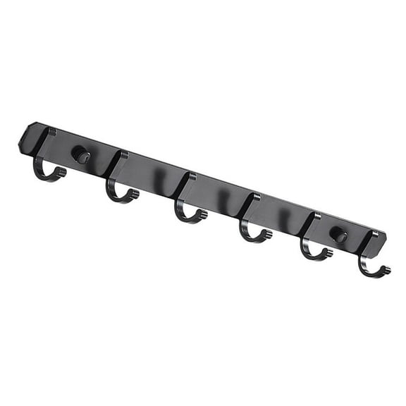 PTOOTP Black Aluminum Wall Hook, Rust-Resistant Heavy Duty Single Piece, Easy to Install Home Organizer for Hanging Items