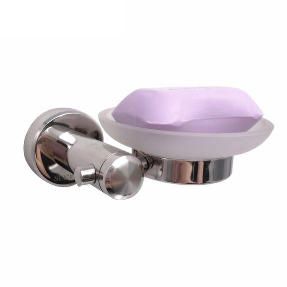 LIFKOME Metal Soap Dish Wall Mount Holder for Bathroom Kitchen, 1 Set Rust-Resistant