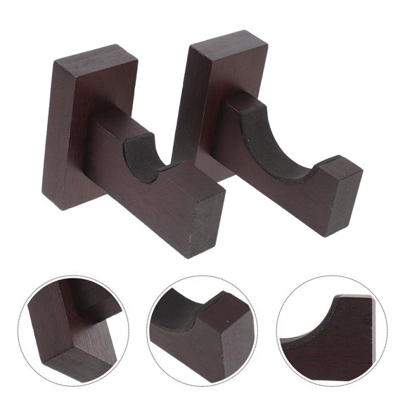 TEHAUX Simple Bat Holder Wooden 1 Pair 4.3x3.5x1.8in