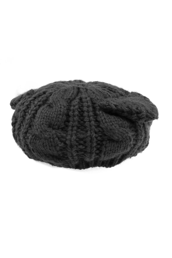 Warm Black Knit Ski Hat with Cute Cat Ears Design Made of Durable Wool One Size Fits Most Women and Girls