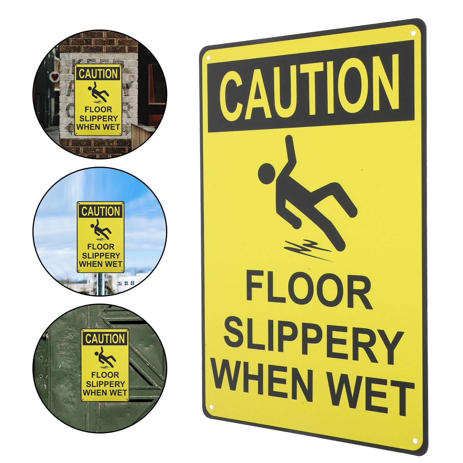 Slippery Ground Sign MLINS Warning Sign Road Street Sign Caution Road Sign Floor Slippery ...