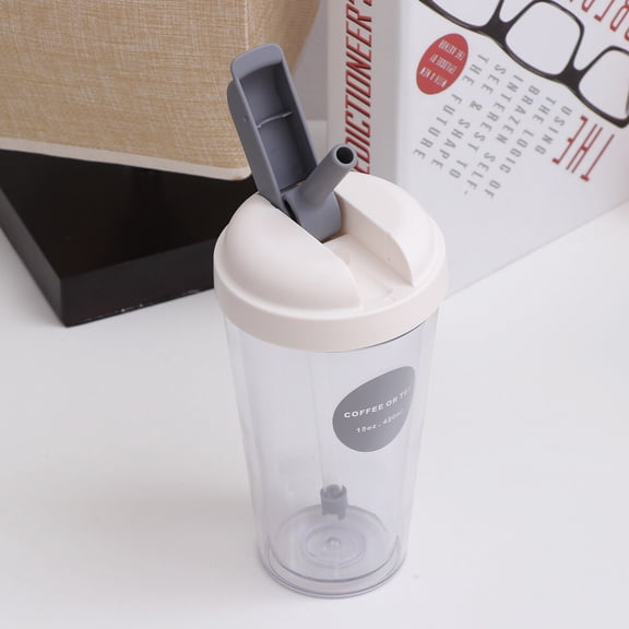 MLINS Water Bottle with Straw Leak Proof Drinking Bottle for Sports Exercise Travel Camping Picnic(Grey)