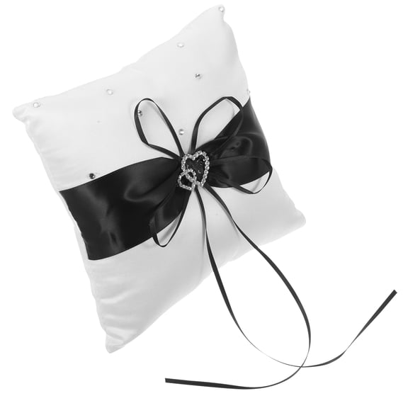 MLINS  Wedding Pillows for Rings Bachelorette Cushion Day Engagement Bride Black