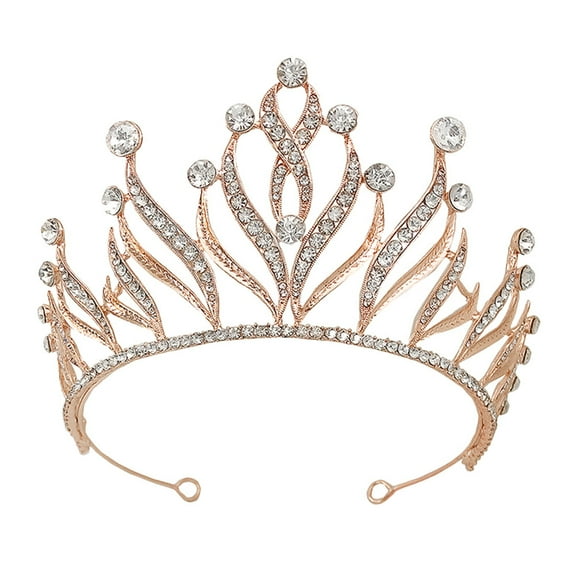 MLINS Bridal Wedding Tiara Rhinestone Crown Exquisite Headdress for Bride Banquet and Special Occasions