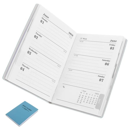 MLINS Weekly Pocket Calendar 2026 Hardcover For Purse Small Planner For Work Personal Travel Organizing Planning