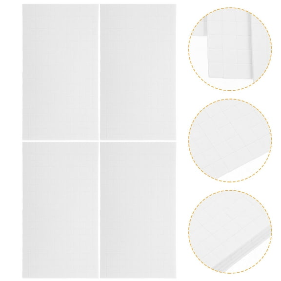 PTOOTP Foam Dots Squares White 5 Sheets Scrapbook Tape Squares