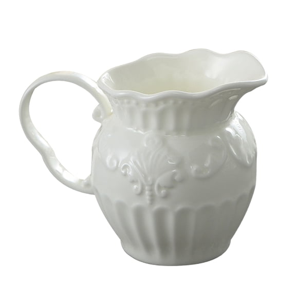 FONWILYO Ceramic Milk Jar with Vintage Design for Kitchenware and Dessert Shop 4.3In Wide 1Pcs