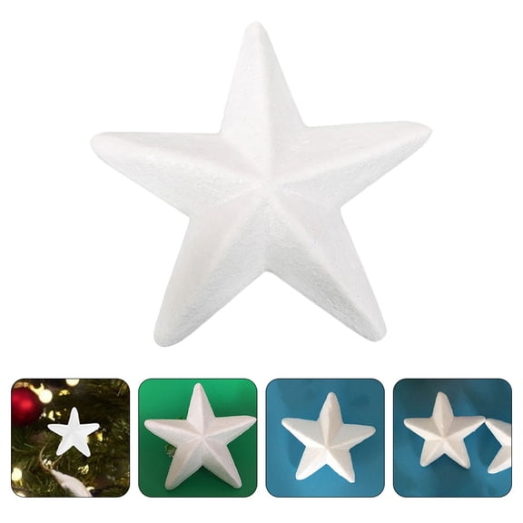 MLINS White Foam Star Shapes 20pcs for Christmas Ornaments, Holiday Crafts, and Festive Decorations