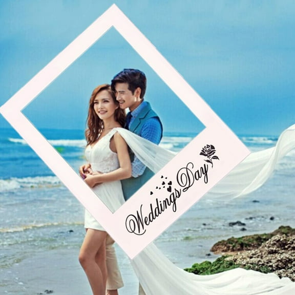 MLINS White Paper Photo Frame for Wedding Booth Decor 1 Piece and Solid Supply