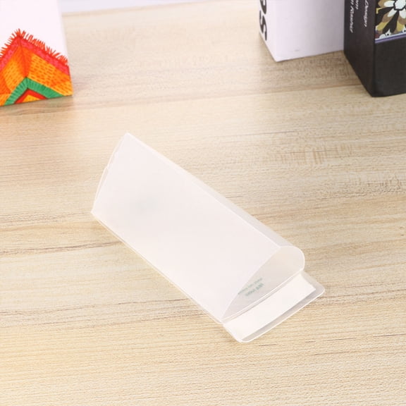 MLINS White Plastic Pen Holder with Side Pocket for Computer Monitor Storage Box 5 Pieces