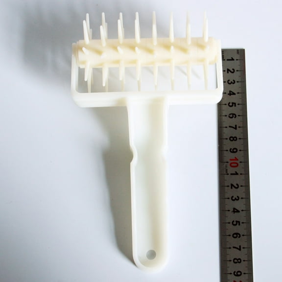 MLINS White Plastic Pizza Dough Docker for Meat Prevents Dough Blistering Professional Baking Tool 8.5 Inch