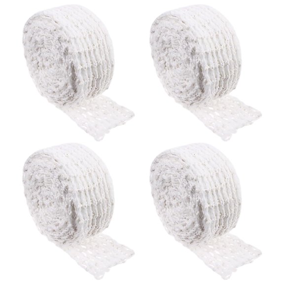 MLINS White Polyester Meat Netting Roll for Wrapping Perfect for BBQ and Sausage Making 4pcs