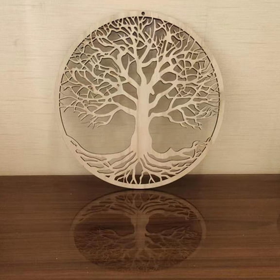 MLINS White Synthetic Wall Decor for Home and Garden Use with Simple Installation and Vivid Tree Shape 1 Piece