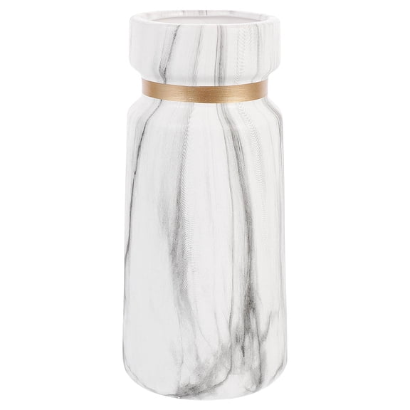 MLINS  White Vase for Flowers Home Decor Marble Arrangement Living Room