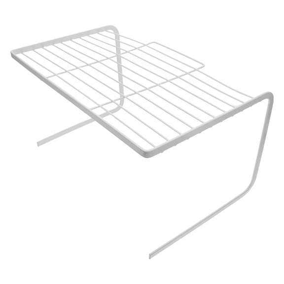 FELTECHELECTR Countertop Pantry Cabinets Iron Shelf White 1Pcs 14.6X8.9X7.5In