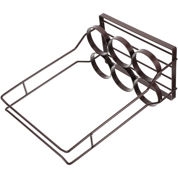 FELTECHELECTR beverage bottle holder Wine Storage Rack Iron Wine Bottle Holder Adults Home 1 Pc