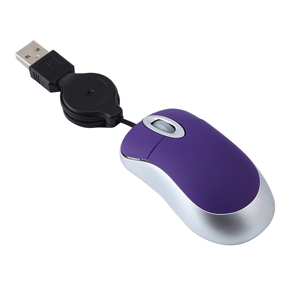 Wire Mouse Picture Computer MLINS Wired Mouse Computer Retractable USB Mini for Laptop Travel Girl ...