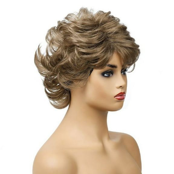 MLINS Woman Curly Wig Scarves Scarf Rings for Women Case Accessories Miss Black