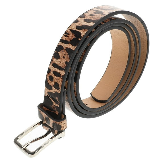 MLINS Women's Leopard Print Belt Leopard Print Belt Jeans Belt Adjustable Waist Belt With Metal Buckle For Pants Jeans Dresses