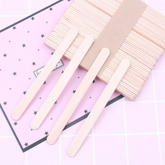 MLINS Wood Craft Sticks for DIY Projects and Craft Use Beige Color 50 Pieces Smooth Surface