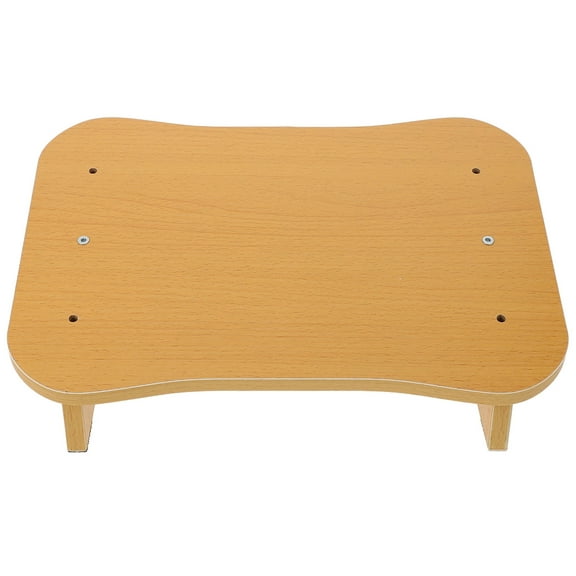 MLINS Wood Foot Stool for Daily Use in Office or Home Khaki Color 12.5 x 8.5 x 6 Inches