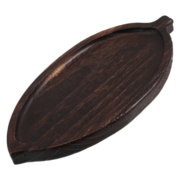 MLINS Wooden Tea Tray for Serving Tea and Coffee, Decorative Fruit Bowl and Kitchen Counter Platter for Traditional Chinese Kung Fu Tea Ceremony