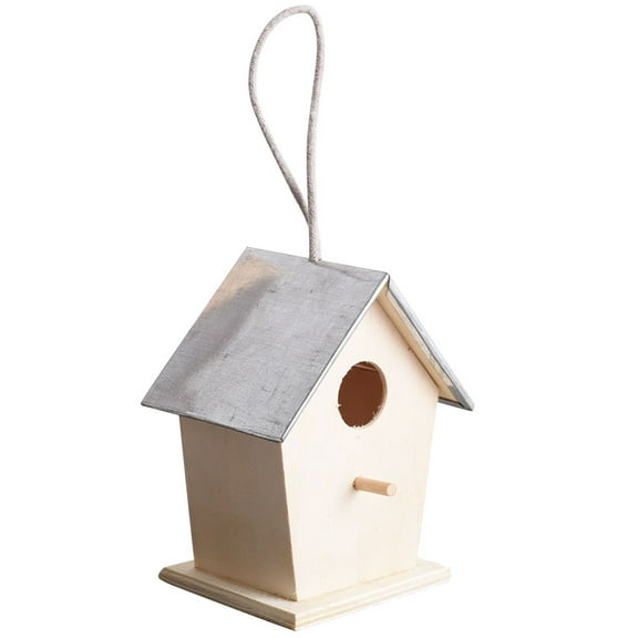 MLINS Wooden Bird House Garden Nesting Box Hanging Bird House Bird House for Hummingbirds