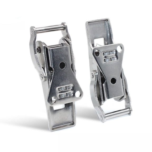 MLINS Wooden Case Mouth Lock Stainless Steel Box Spring Hook Buckle Lock Catch Wooden Box Latches Hasps