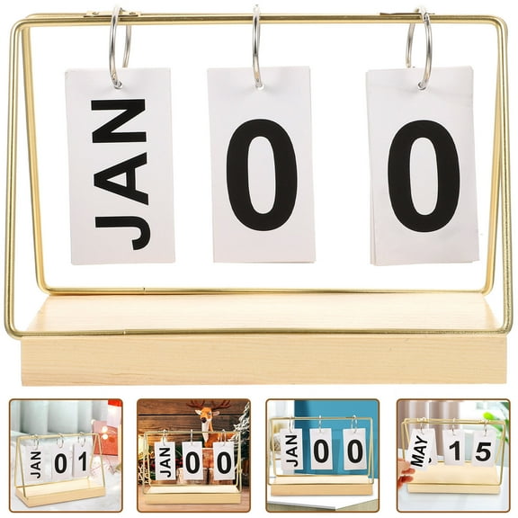 MLINS Wooden Countdown Calendar Decorative Desk Calendar Day Countdown Calendar Adornment