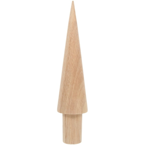 MLINS Wooden Krumkake Cone Roller for Kitchen Use Beige Smooth Edges Ergonomic Handle 7.5 inch