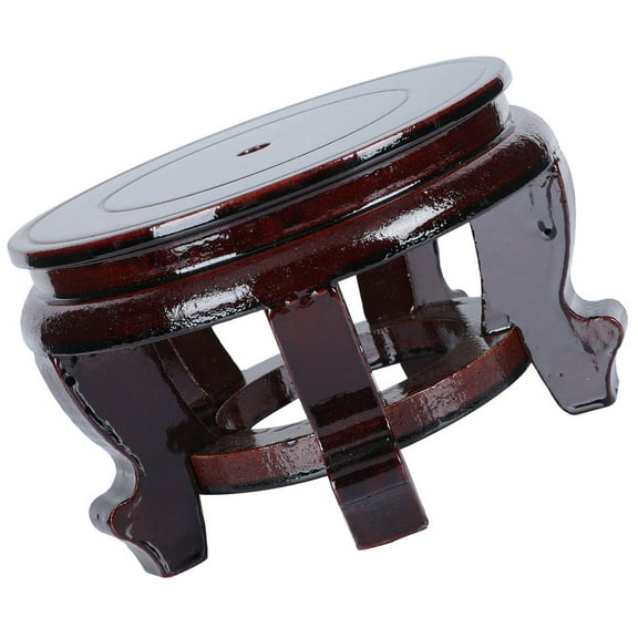 MLINS Wooden Display Base for Holding Use Dark Red Home Decor Stand Stable and Versatile 7.5 inches