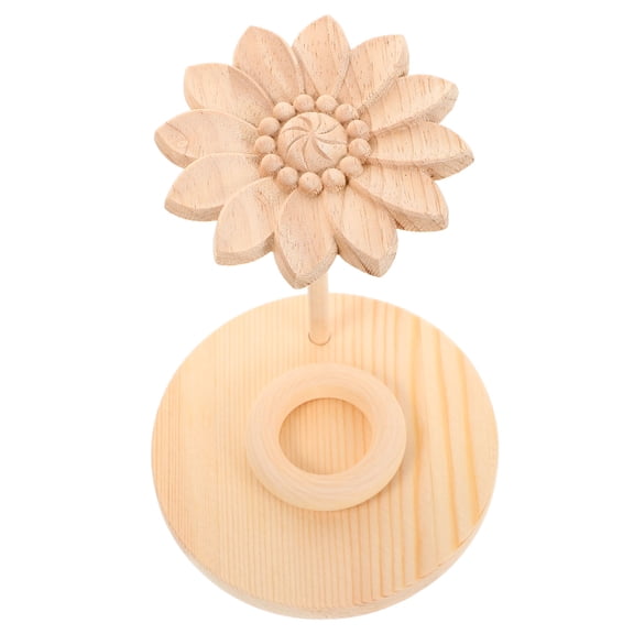 MLINS Wooden Essential Oil Diffuser Flower Wood Diffuser With Holder Base Aromatherapy Diffuser Essential Oils Bottles Support For Home Offices Beauty Salon Yoga Rooms Supplies