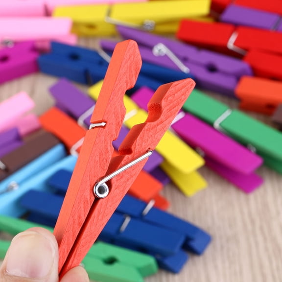 PTOOTP Wooden Clothes Pegs 40 Pieces - Clothespins for Hanging Clothes, Quilts, Towels, and Laundry