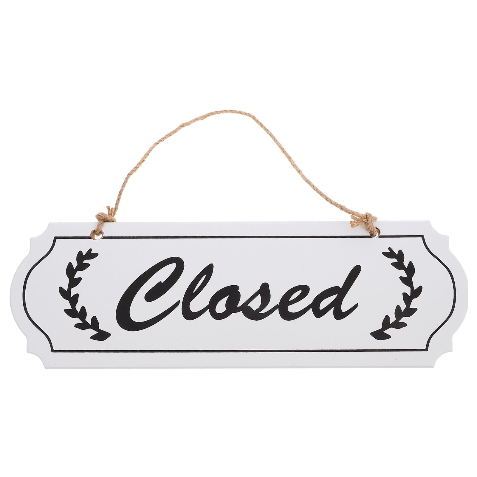 MLINS Wooden Open Closed Sign with Jute Rope for Business Doors Elevate ...