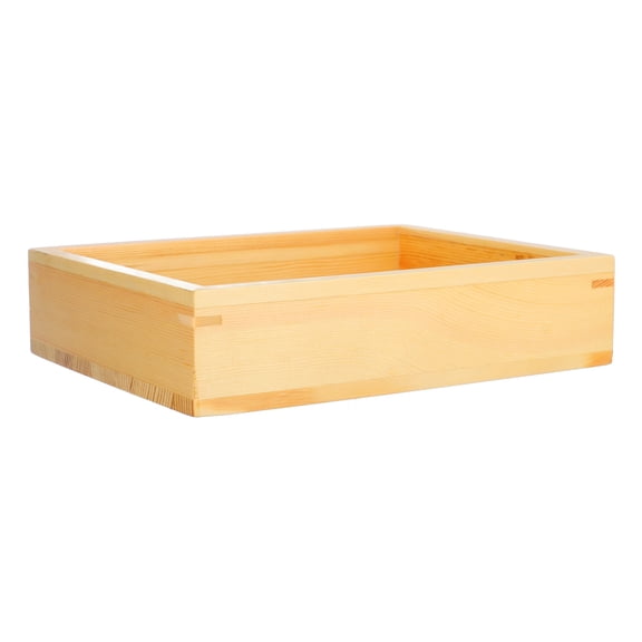MLINS Wooden Sushi Serving Tray for Storage Beige Color Easy to Clean and Store 7.87 x 7.87 Inches