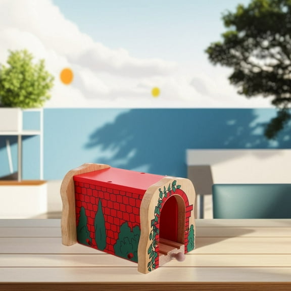 MLINS Wooden Train Track Accessories with Design for Creative Play 7.5 Inches