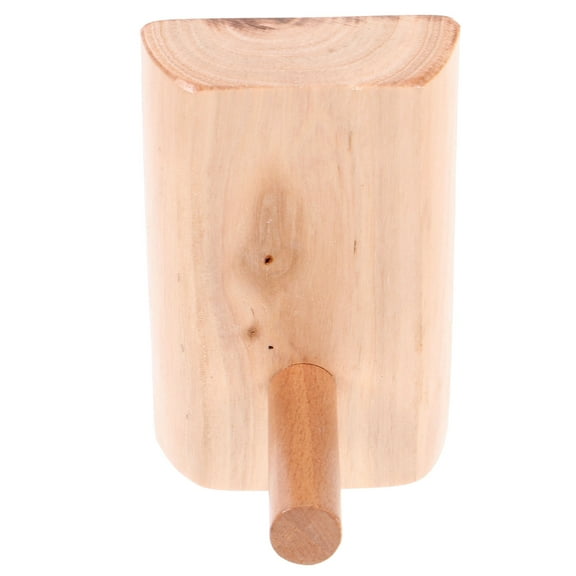 MLINS Wooden Wall Hooks for Home Use Strong Adhesive Khaki Wood Material MultiFunctional Decorative Hook